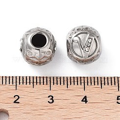 304 Edelstahl Strass europäische Perlen&nbsp;STAS-A092-10V-P
