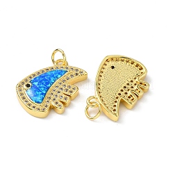 Colgante micropavé cubic zirconia de latón&nbsp;KK-A197-09G