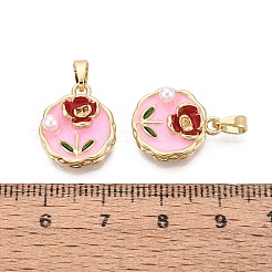 Pendentifs d'émail en laiton &nbsp;KK-SZC0009-06G-02
