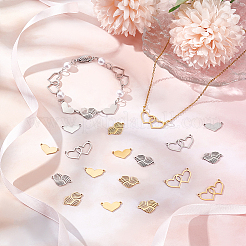 24 шт. 6 стиля 201 подвески-соединители из нержавеющей стали&nbsp;STAS-DC0011-02