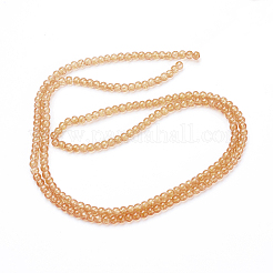 1 filo perle tonde in vetro trasparente crackle fili&nbsp;X-CCG-Q001-4mm-05