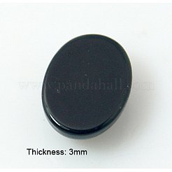 Кабошоны из натурального окрашенного и нагретого черного агата&nbsp;X-G-BA8x6x3