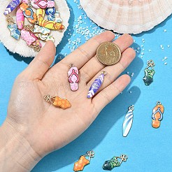 Colgantes de esmalte de aleación 30pcs 15 estilos&nbsp;ENAM-YW0009-08