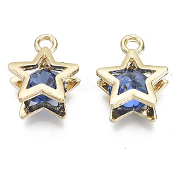 Latón micro cubic zirconia encantos&nbsp;X-KK-N235-034C