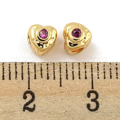 Perle di zirconi cubici trasparenti in micro pavè di ottone&nbsp;KK-G490-17G-02