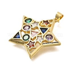 Латунные микро проложить кубического циркония подвески&nbsp;KK-C087-15G