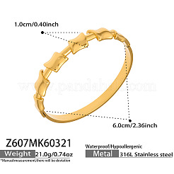 Bracciali rigidi da donna in acciaio inossidabile chirurgico 316L con cerniera.&nbsp;WG2F1DF-01