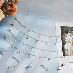 10 Stück 4 Stile Legierung Strass Kette Boot Strap Ketten&nbsp;AJEW-CP0006-49
