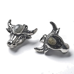 Натуральный лабрадоритный кулон&nbsp;G-H083-03AS-06