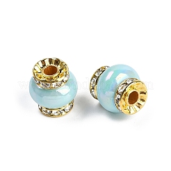 Бусины из смолы с латунными стразами рондель KK-H490-05G-05