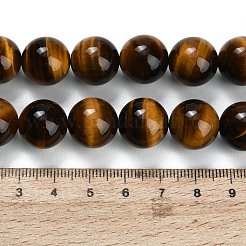 Chapelets de perles d'œil de tigre naturel&nbsp;G-C293-A01-14mm