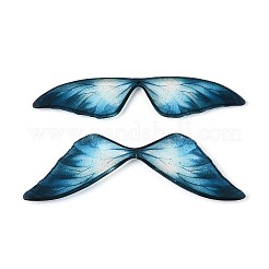 2 шт. прозрачных кабошонов из эпоксидной смолы в виде крыльев бабочки&nbsp;RESI-N045-07