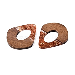 Подвески из прозрачной смолы и ореха&nbsp;RESI-T057-07C