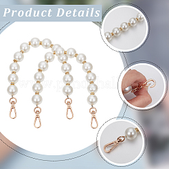 Chaîne de sac en perles imitation plastique&nbsp;FIND-WH20009-37G