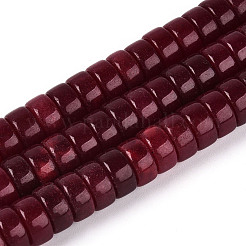 Gefärbt natürlichen weißen Jade Perlen Stränge&nbsp;G-T143-17H