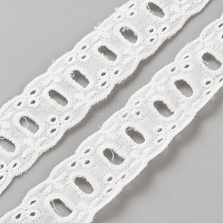 Ruban de dentelle creuse brodé en coton pour la décoration des vêtements&nbsp;DIY-WH0889-02B