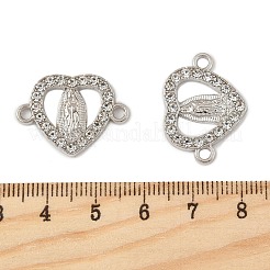 Сплав кристалл горный хрусталь сердце с Девой Марией звенья соединительные подвески&nbsp;PALLOY-P312-06P