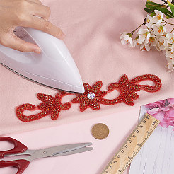 Blume Hotfix Strass&nbsp;DIY-WH0504-33A