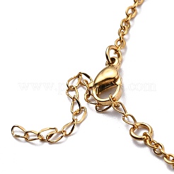Collane con ciondolo in acciaio inossidabile 304&nbsp;NJEW-H210-D-G