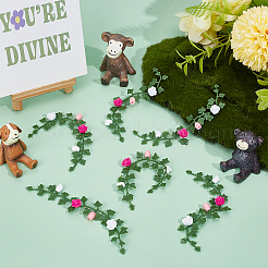 6 шт. искусственный цветок из ПВХ-ротанга&nbsp;DIY-PH0033-59