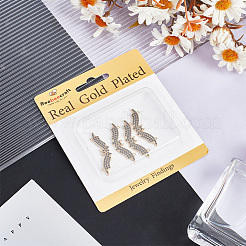 5 шт. латунные подвески с прозрачным кубическим цирконием класса ААА&nbsp;KK-BBC0015-41