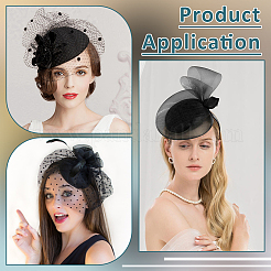 10 шт. круглая основа для шляпы-чародея из искусственной пеньки для шляпного дела&nbsp;AJEW-BC0009-73