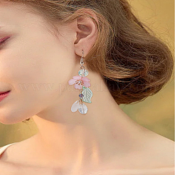 1 пара серег-кисточек из цинкового сплава и смолы&nbsp;EJEW-LP0013-15