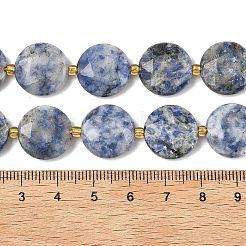 Натуральное синее пятно нитки из бисера яшмы&nbsp;G-A292-A10-01