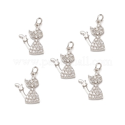 Colgante micropavé cubic zirconia de latón&nbsp;KK-E068-VB313