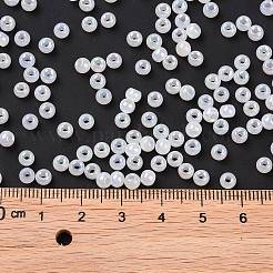 6/0 perline di semi di vetro rotonde placcate arcobaleno di colori opachi&nbsp;SEED-T006-04D-01