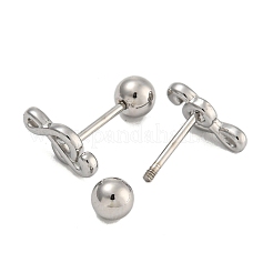 Boucles d'oreilles cartilage en acier inoxydable 304&nbsp;EJEW-B066-01E-P