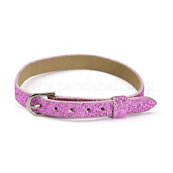 Bracelet de montre en cuir pu à paillettes&nbsp;BJEW-WH0011-16A
