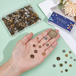 360шт 12 стиля колпачки из сплава в тибетском стиле&nbsp;TIBE-SC0002-34