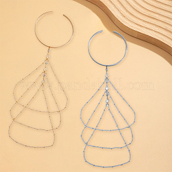 2шт. 2-х цветные браслеты из железа и латуни на плечо&nbsp;BJEW-CY0001-11B