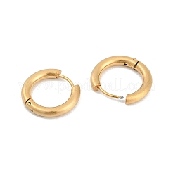 Orecchini a cerchio huggie in acciaio inossidabile 304 satinato con placcatura ionica (ip) per donna&nbsp;EJEW-C096-32B-G
