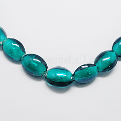 Стеклянные бусины FOIL-R062-M