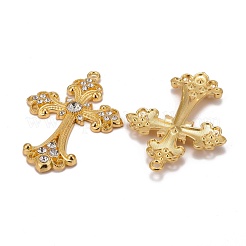 Legierung Rhinestone-Kreuz große Anhänger&nbsp;ALRI-1475-G-RS