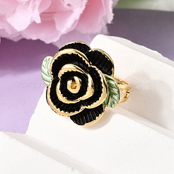 304 Edelstahl Emaille Fingerringe für Damen&nbsp;RJEW-G373-01G-01