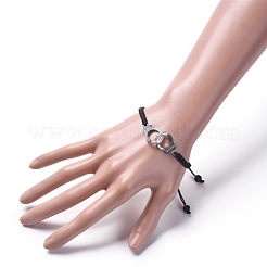 Bracciali di perline intrecciati con fili di nylon regolabili&nbsp;BJEW-JB05040-02