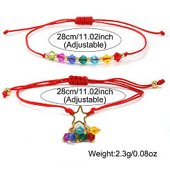 2 регулируемый браслет из стеклянных бусин&nbsp;ER5290-1