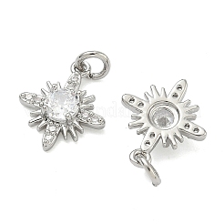 Pendentifs en laiton zircon cubique transparent&nbsp;KK-D229-13P