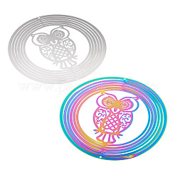 2 Stück 2 Farben 201 Edelstahl Verbinder Charms/Verbinder&nbsp;STAS-TA0005-55