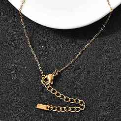 Ожерелья с подвеской в форме ракушки из нержавеющей стали 304 для женщин&nbsp;NJEW-Z091-12G