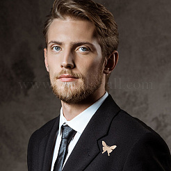 10 комплект броши из сплава с бабочкой на лацкане&nbsp;JEWB-FG0001-12KCG