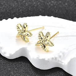 Латунь серьги&nbsp;EJEW-H157-01G-04