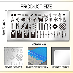 Шаблоны для дизайна ногтей своими руками из нержавеющей стали&nbsp;MRMJ-UN0001-016