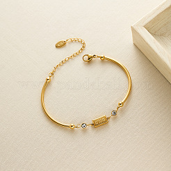 Bracciali a maglie in acciaio inossidabile 304 con strass incastonati&nbsp;WG2A3A5-01