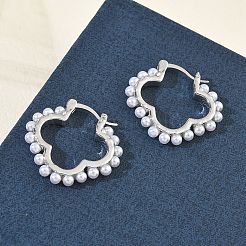 Pendientes de aro de latón para las mujeres&nbsp;EJEW-A168-15P