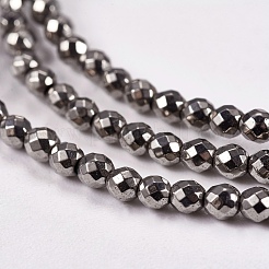 Chapelets de perles en hématite synthétique sans magnétiques&nbsp;G-J169B-2mm-07