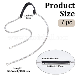 1 sangle de sac à chaîne torsadée en alliage&nbsp;AJEW-GF0013-58B